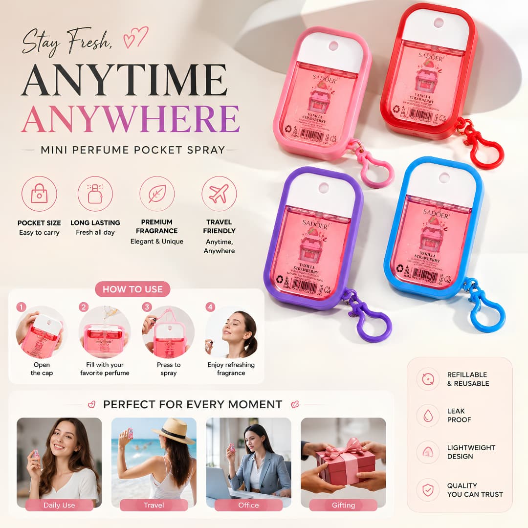 Mini Cute Fragrance Perfume – Long-Lasting Pocket Size Scent