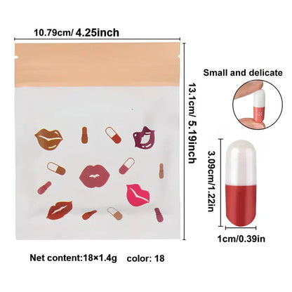 Mini Capsule Lipstick Collection (18 Pcs) – Smooth, Hydrating & Portable