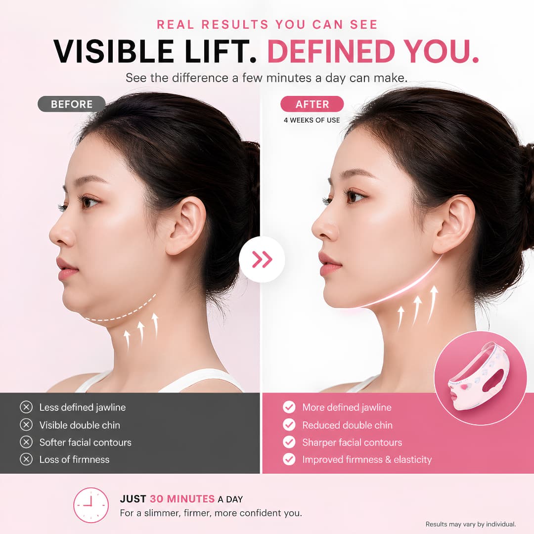 V-Line Face Lifting Reusable Mask - Define Jawline, Fat & Reduce Double Chin